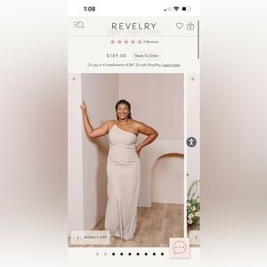 Revelry gold Champaign jade crepe bridesmaid dress